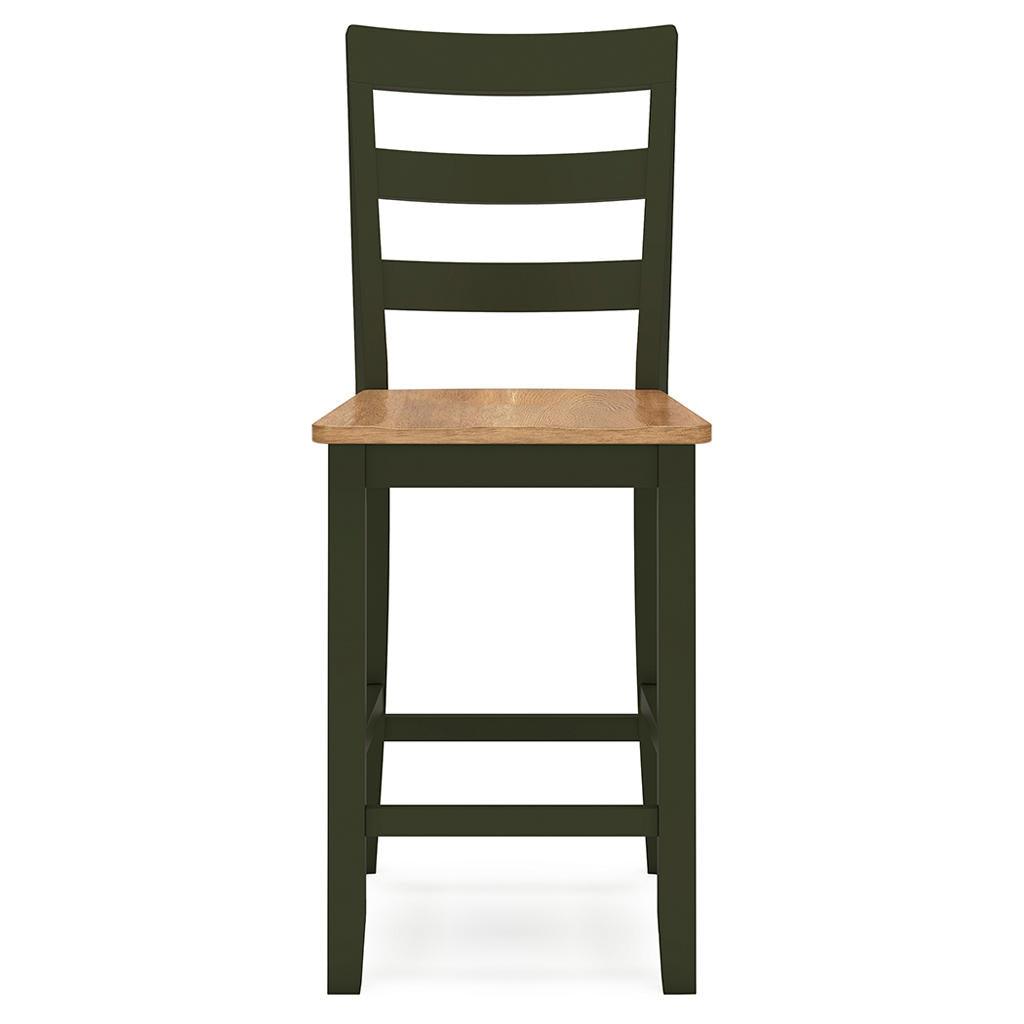 Gesthaven Counter Barstools Set of 2 — Natural/Green Signature Design by Ashley® Uncategorized