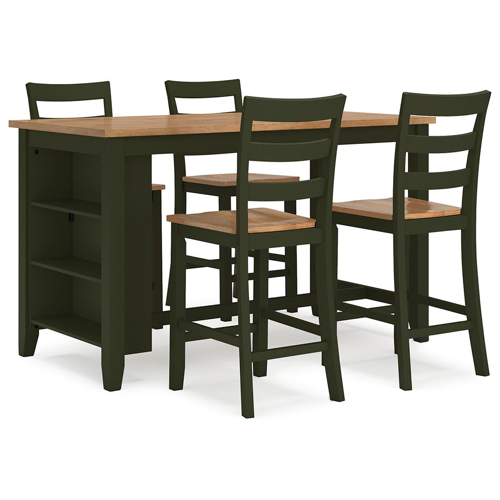 Gesthaven Counter Height Dining Table and 4 Barstools Signature Design by Ashley® Uncategorized