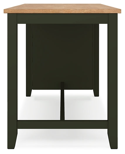 Gesthaven Counter Height Dining Table and 2 Barstools