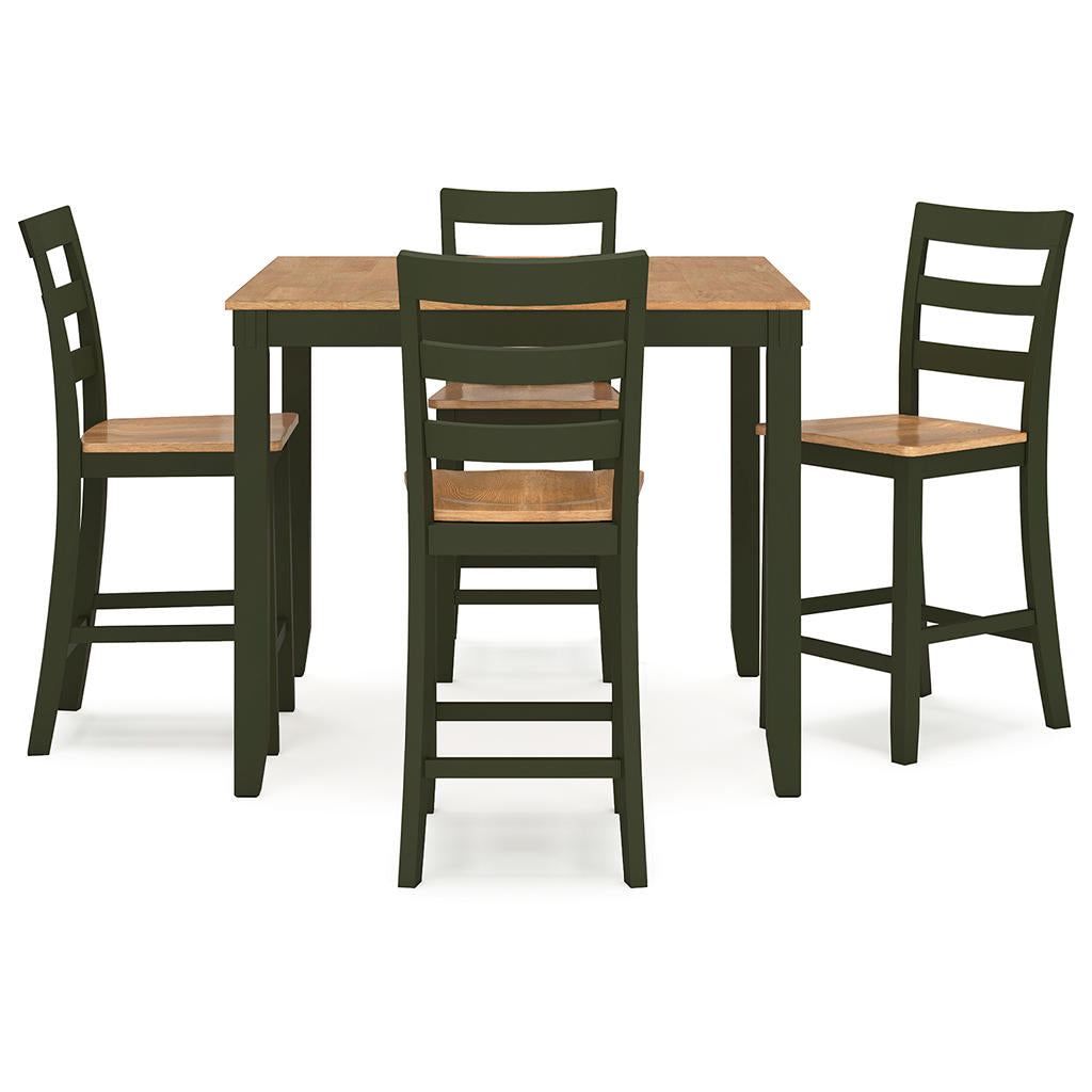 Gesthaven Counter Height Dining Table and 4 Barstools (Set of 5) Signature Design by Ashley® Bar Furniture