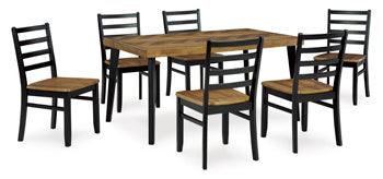 Blondon Dining Table and 6 Chairs — Set of 7 Signature Design by Ashley®