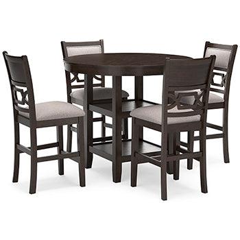 Langwest Counter Table and 4 Barstools (Set of 5) (223) — Cherry Brown Signature Design by Ashley® Bar Furniture