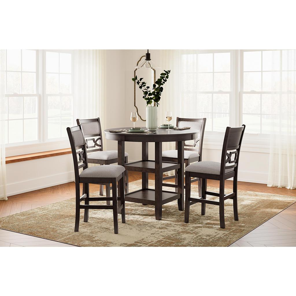 Langwest Counter Table and 4 Barstools (Set of 5) (223) — Cherry Brown Signature Design by Ashley® Bar Furniture