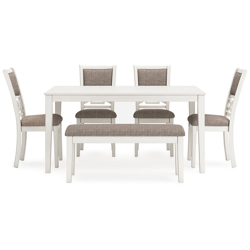 Erinberg Dining Table and 4 Chairs and Bench (Set of 6) Signature Design by Ashley®