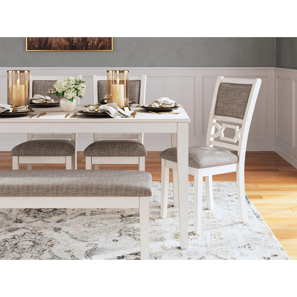 Erinberg Dining Table and 4 Chairs and Bench (Set of 6) Signature Design by Ashley®