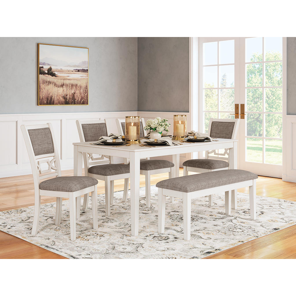 Erinberg Dining Table and 4 Chairs and Bench (Set of 6) Signature Design by Ashley®