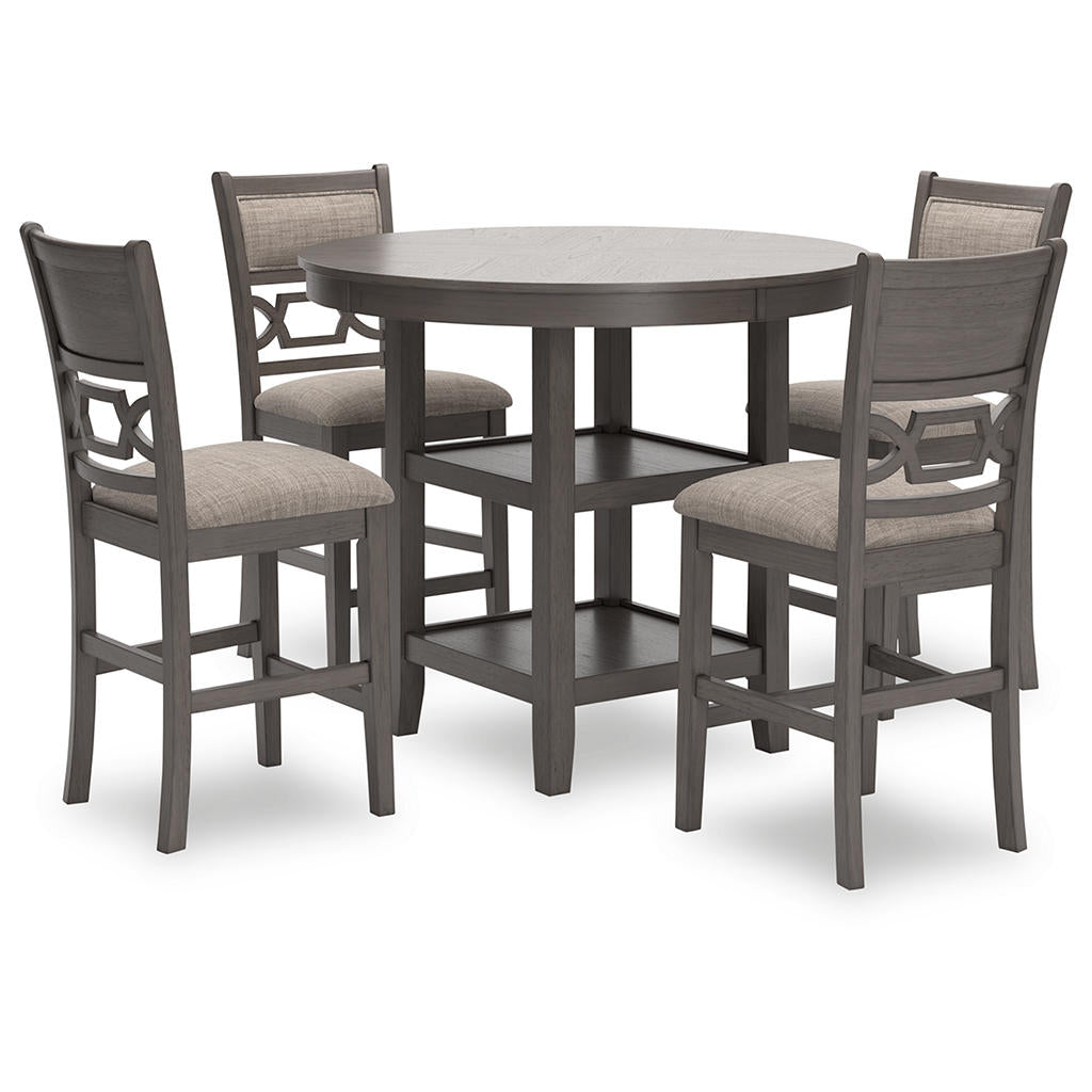 Wrenning Counter Height Dining Table and 4 Barstools (Set of 5) Signature Design by Ashley® Bar Furniture