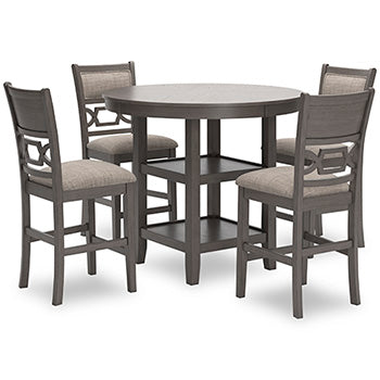 Wrenning Counter Height Dining Table and 4 Barstools (Set of 5) Signature Design by Ashley® Bar Furniture