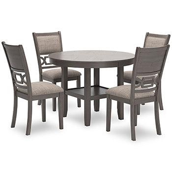 Wrenning Dining Table and 4 Chairs — Set of 5, Gray Signature Design by Ashley®