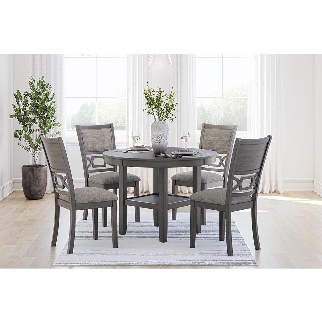 Wrenning Dining Table and 4 Chairs — Set of 5, Gray Signature Design by Ashley®