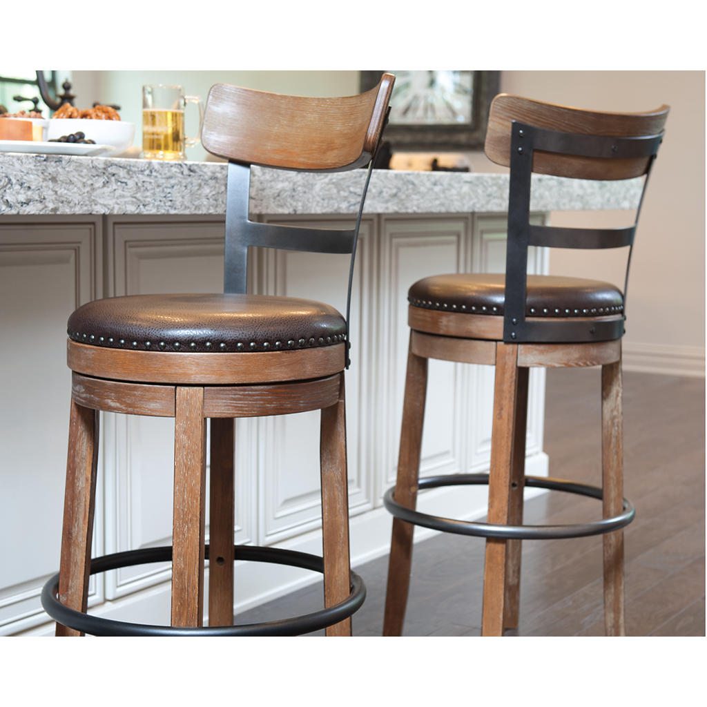 Pinnadel Bar Height Bar Stool (Set of 2) Signature Design by Ashley® Uncategorized