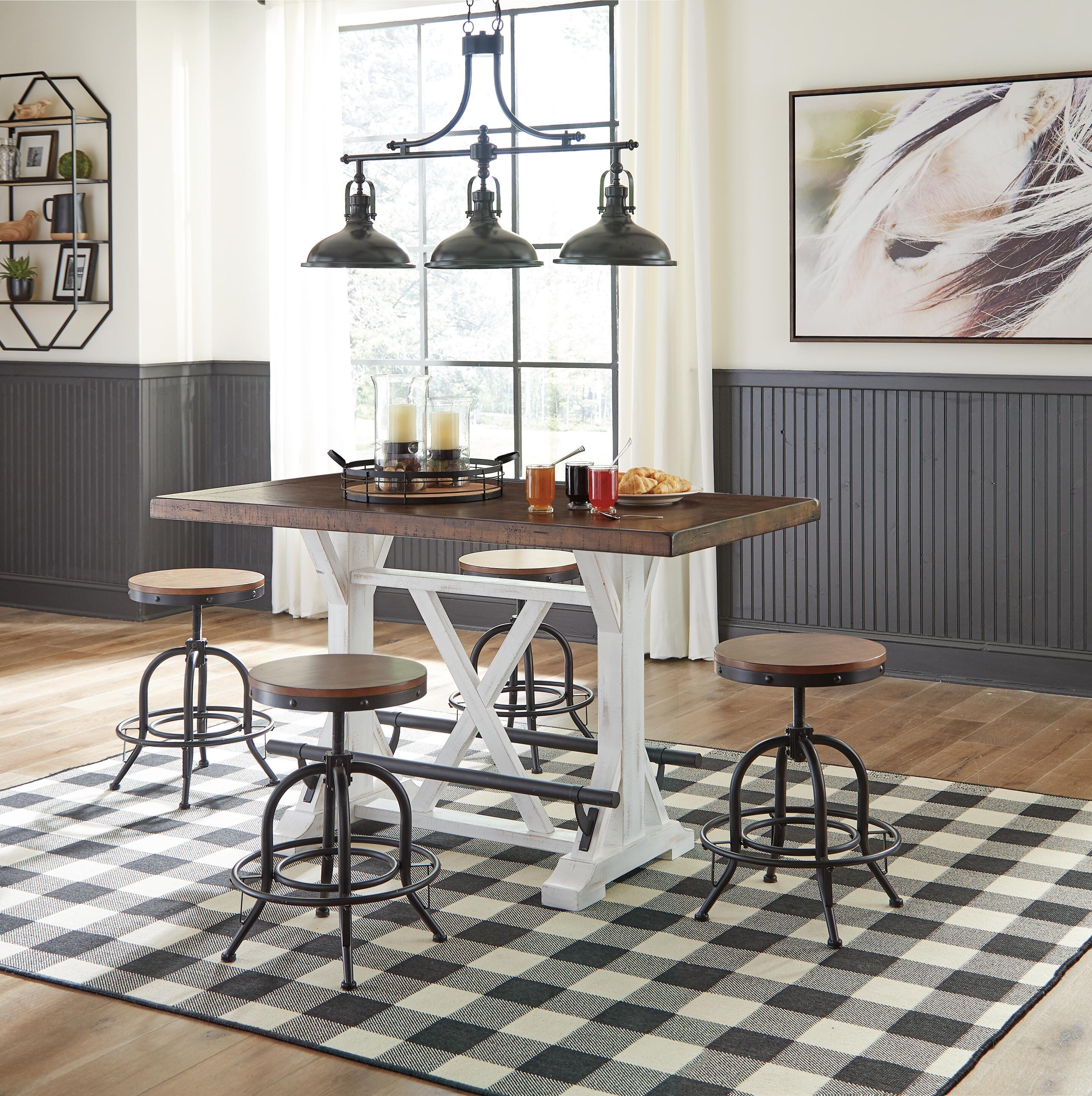 Valebeck Counter Table and 4 Backless Stools (D3) Signature Design by Ashley® Dining Package