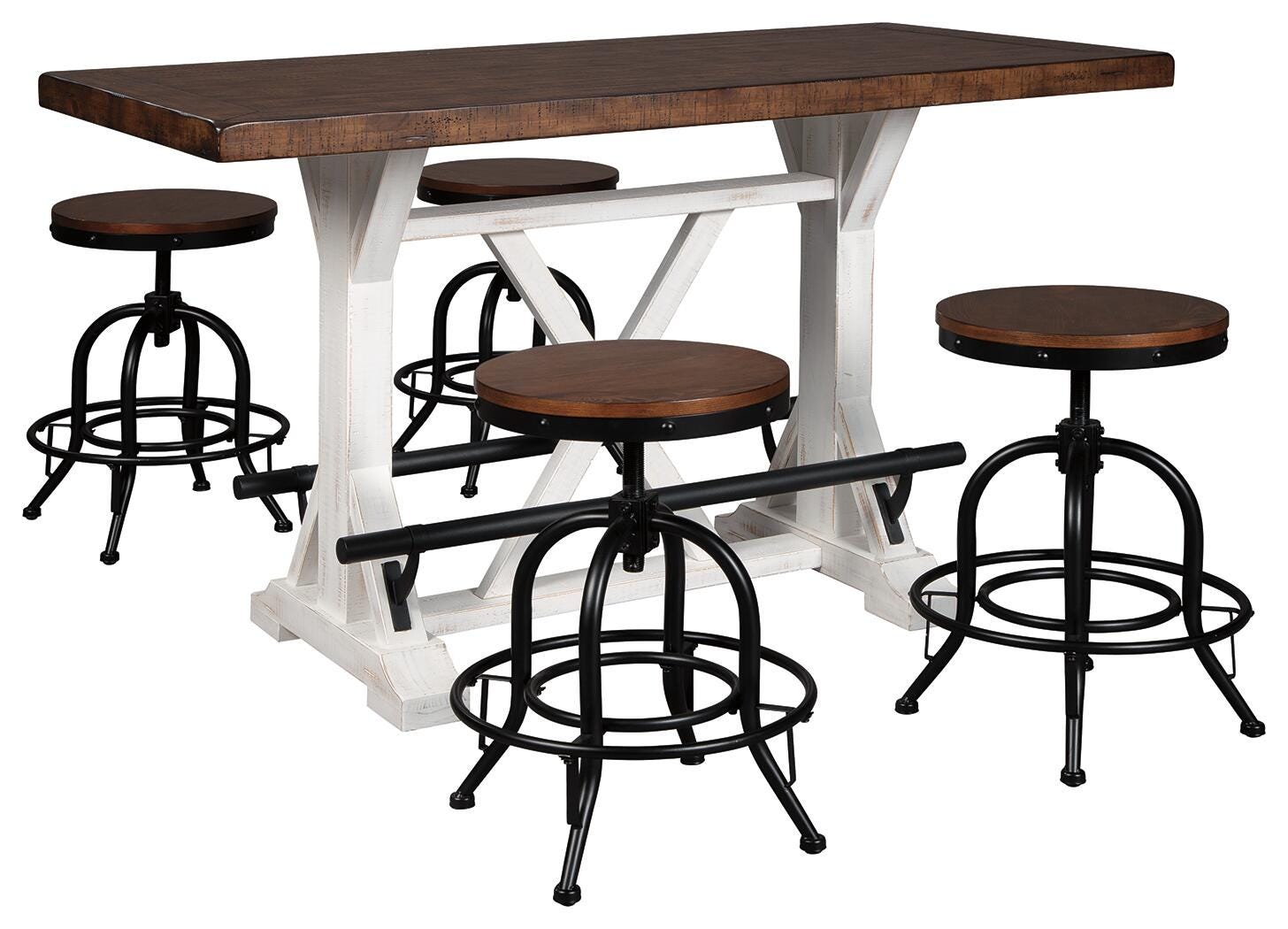 Valebeck Counter Table and 4 Backless Stools (D3) Signature Design by Ashley® Dining Package