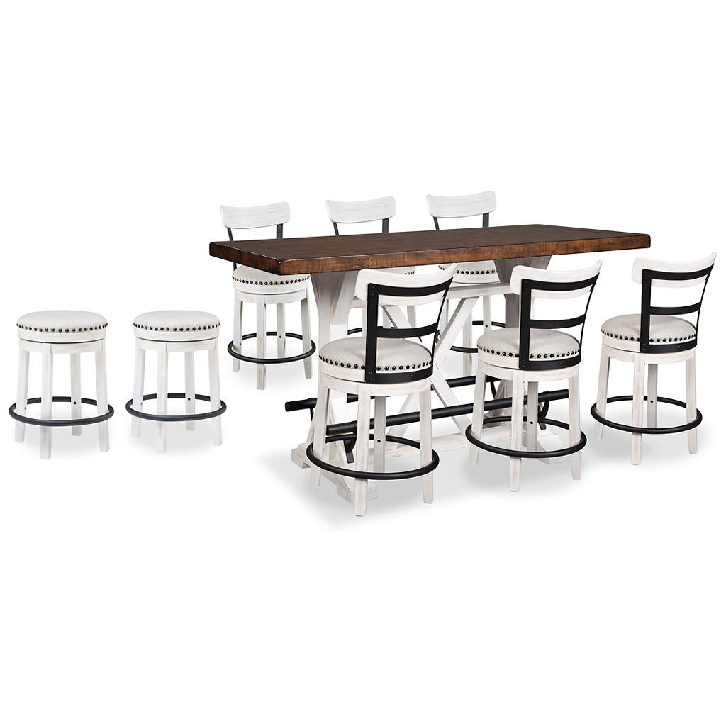 Valebeck Counter Height Dining Table and 8 Barstools Signature Design by Ashley® Uncategorized