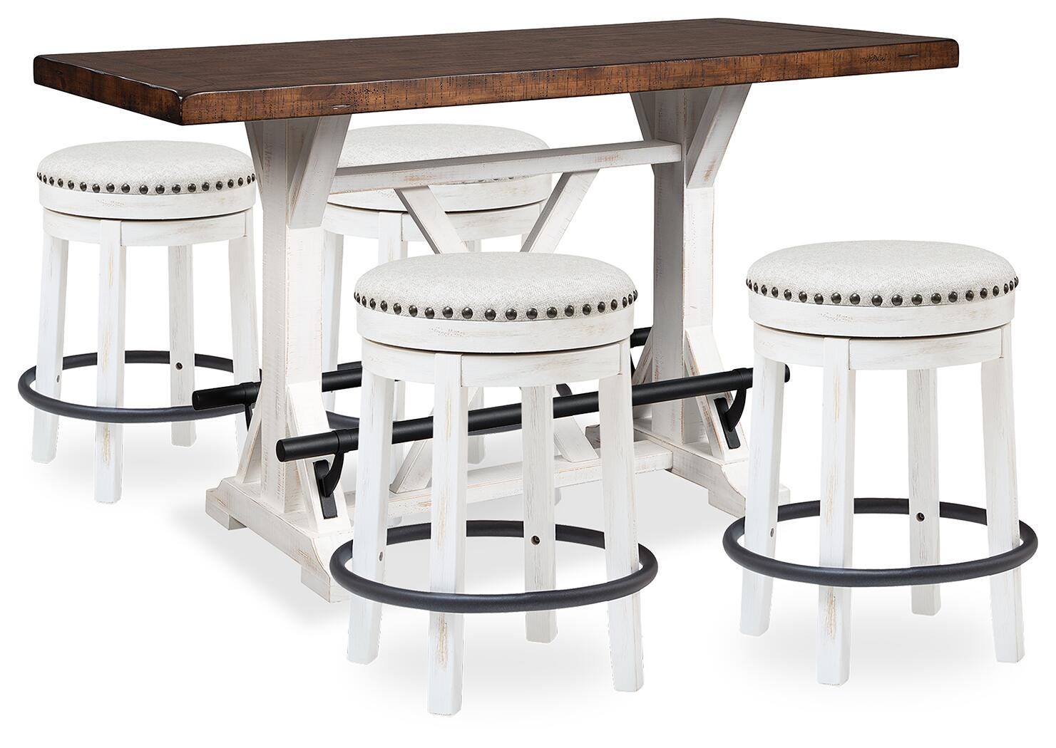 Valebeck Counter Table and 4 Backless Stools (D9) Signature Design by Ashley® Dining Package
