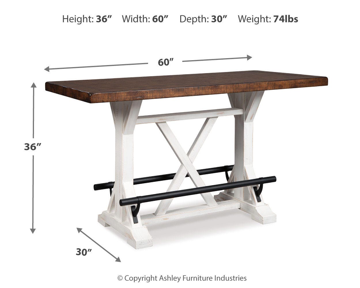 Valebeck Counter Table and 4 Backless Stools (D3) Signature Design by Ashley® Dining Package