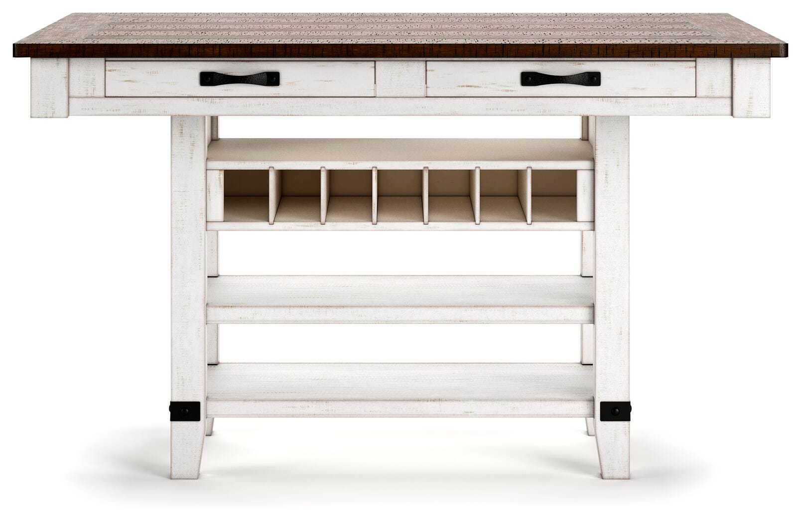 Valebeck Counter Table, 4 Back Stools and 2 Backless (D36)