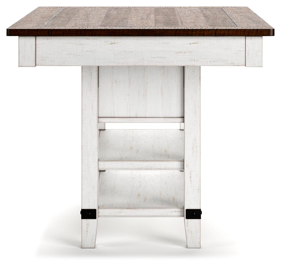 Valebeck Counter Table, 4 Back Stools and 2 Backless (D36)