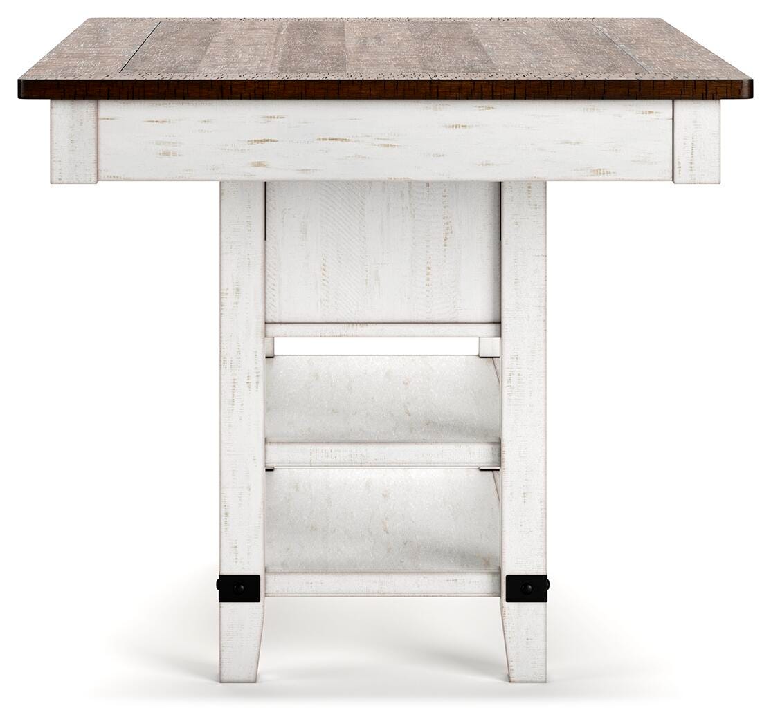 Valebeck Counter Table, 4 Back Stools and 2 Backless (D36)