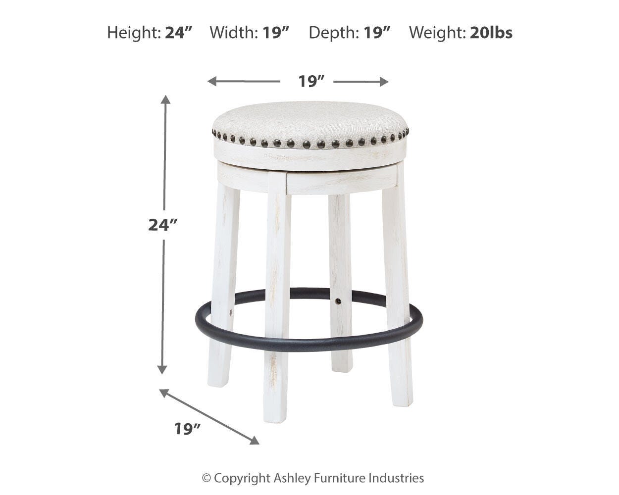 Valebeck Counter Table and 4 Backless Stools (D9) Signature Design by Ashley® Dining Package
