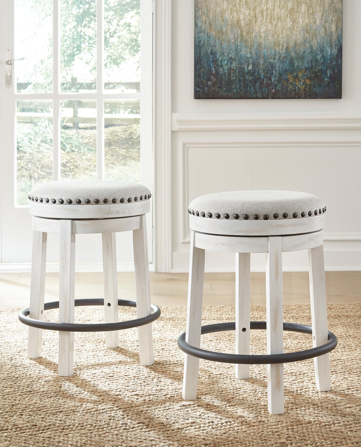 Valebeck Counter Table and 4 Backless Stools (D9) Signature Design by Ashley® Dining Package
