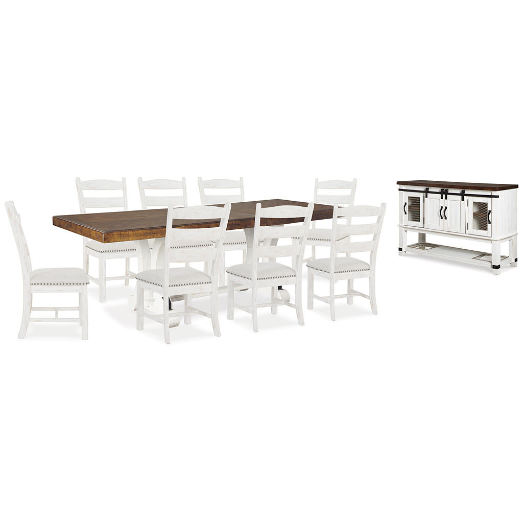 Valebeck Dining Table and 8 Chairs with Server Signature Design by Ashley® Uncategorized