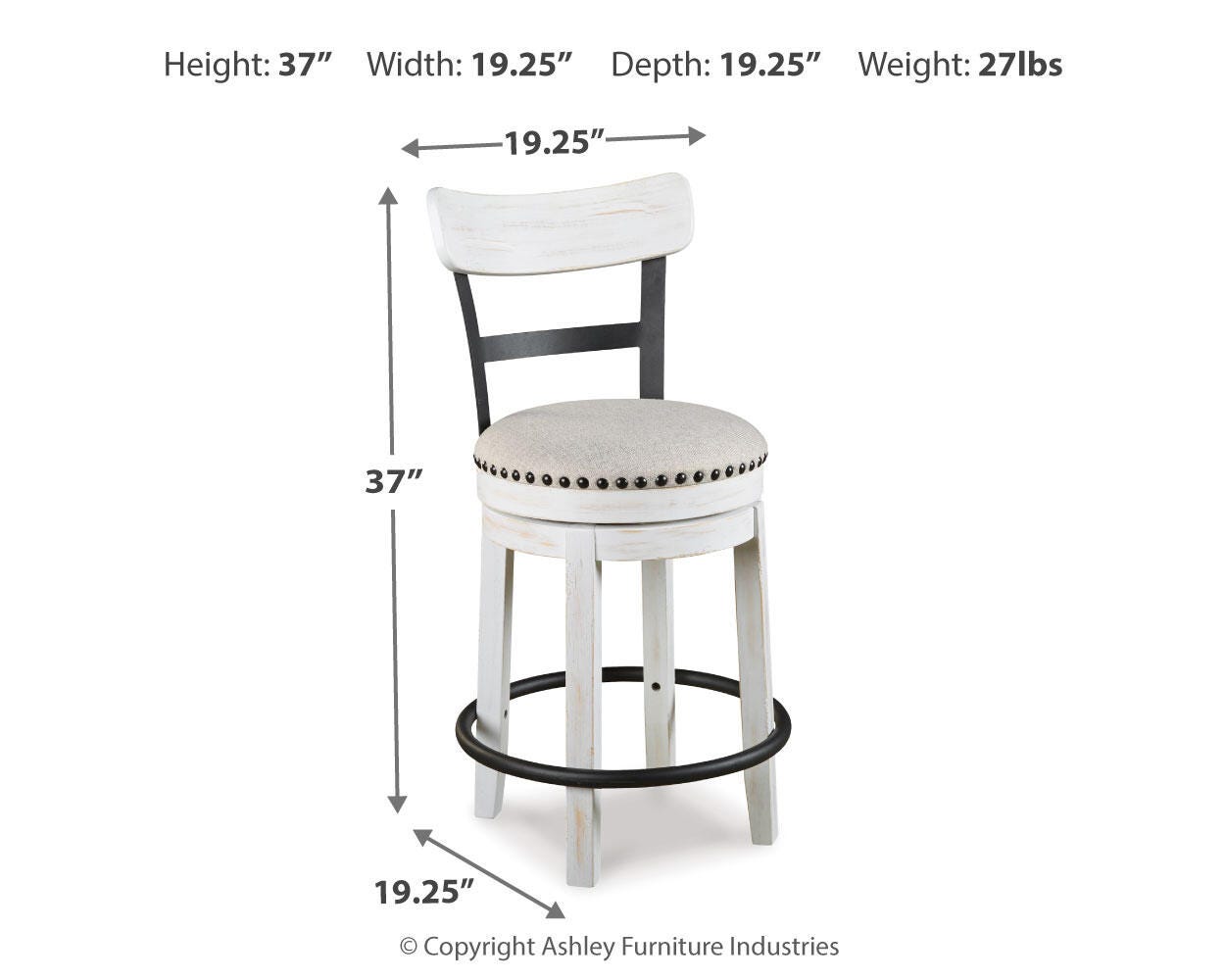 Valebeck Counter Table and 6 Back Stools (D35) Signature Design by Ashley® Dining Room