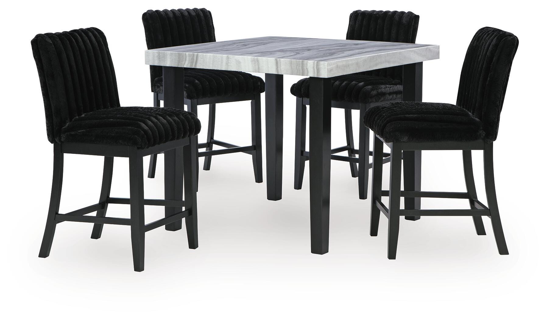 Mervannie Counter Height Table and 4 Barstools — 5-Piece Set Signature Design by Ashley® Dining Room