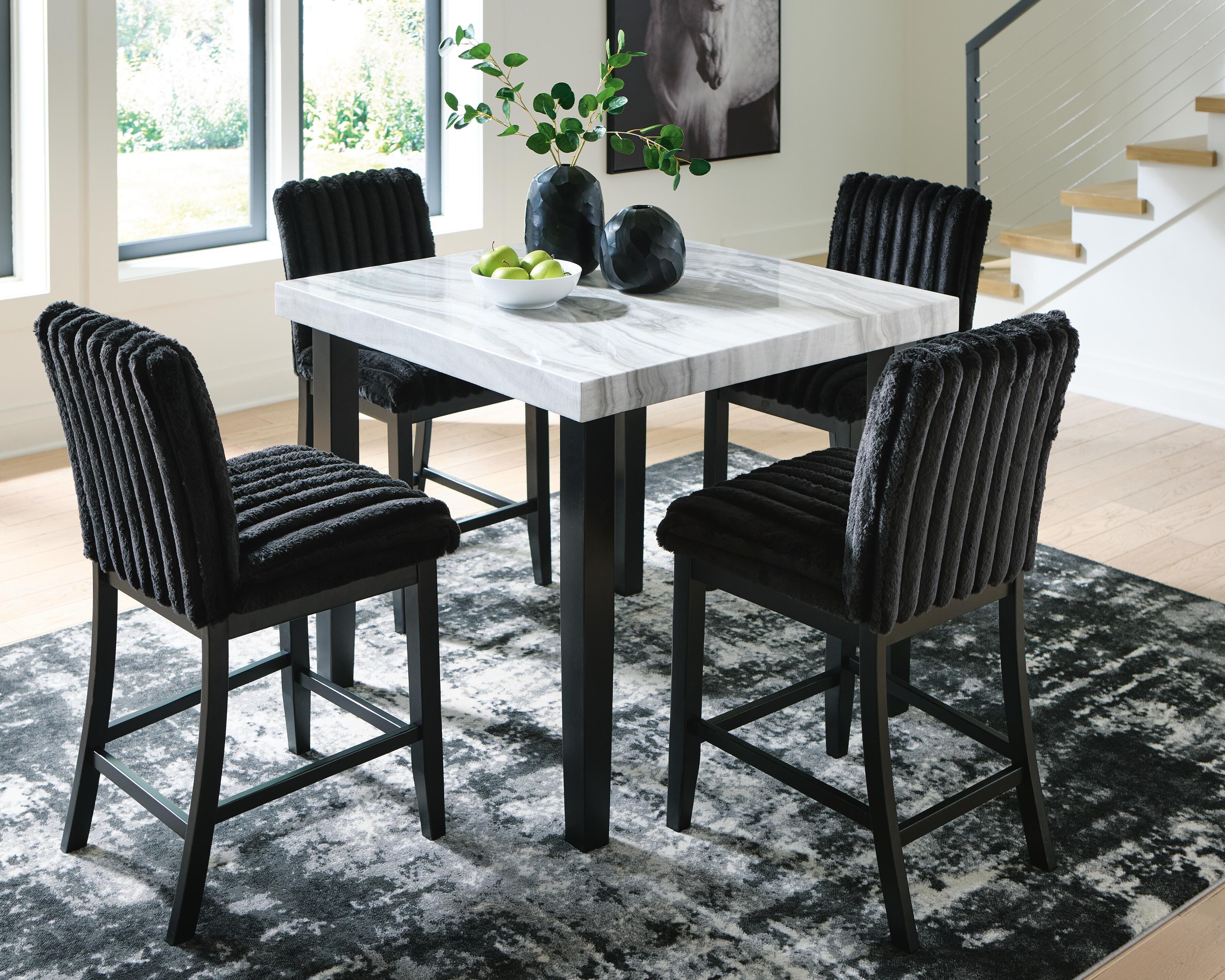 Mervannie Counter Height Table and 4 Barstools — 5-Piece Set Signature Design by Ashley® Dining Room