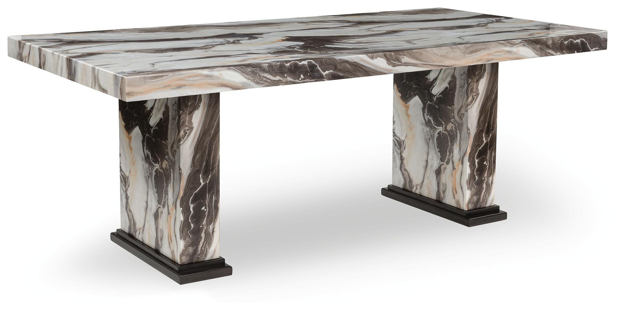 Jeshina Dining Table and 4 Chairs — Pedestal 5-Piece Set Signature Design by Ashley® Dining Room