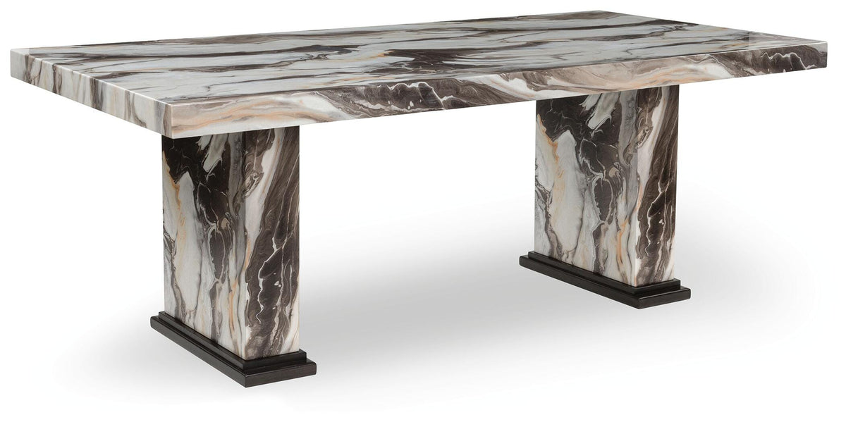 Jeshina Dining Table and 4 Chairs — Pedestal 5-Piece Set Signature Design by Ashley® Dining Room