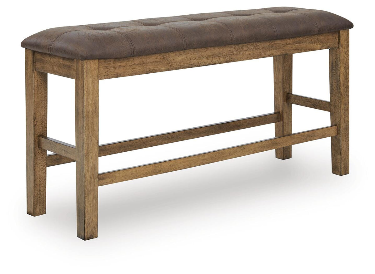 Urbinforte Counter Extension Table, 4 Barstools and Bench Signature Design by Ashley® Dining Room