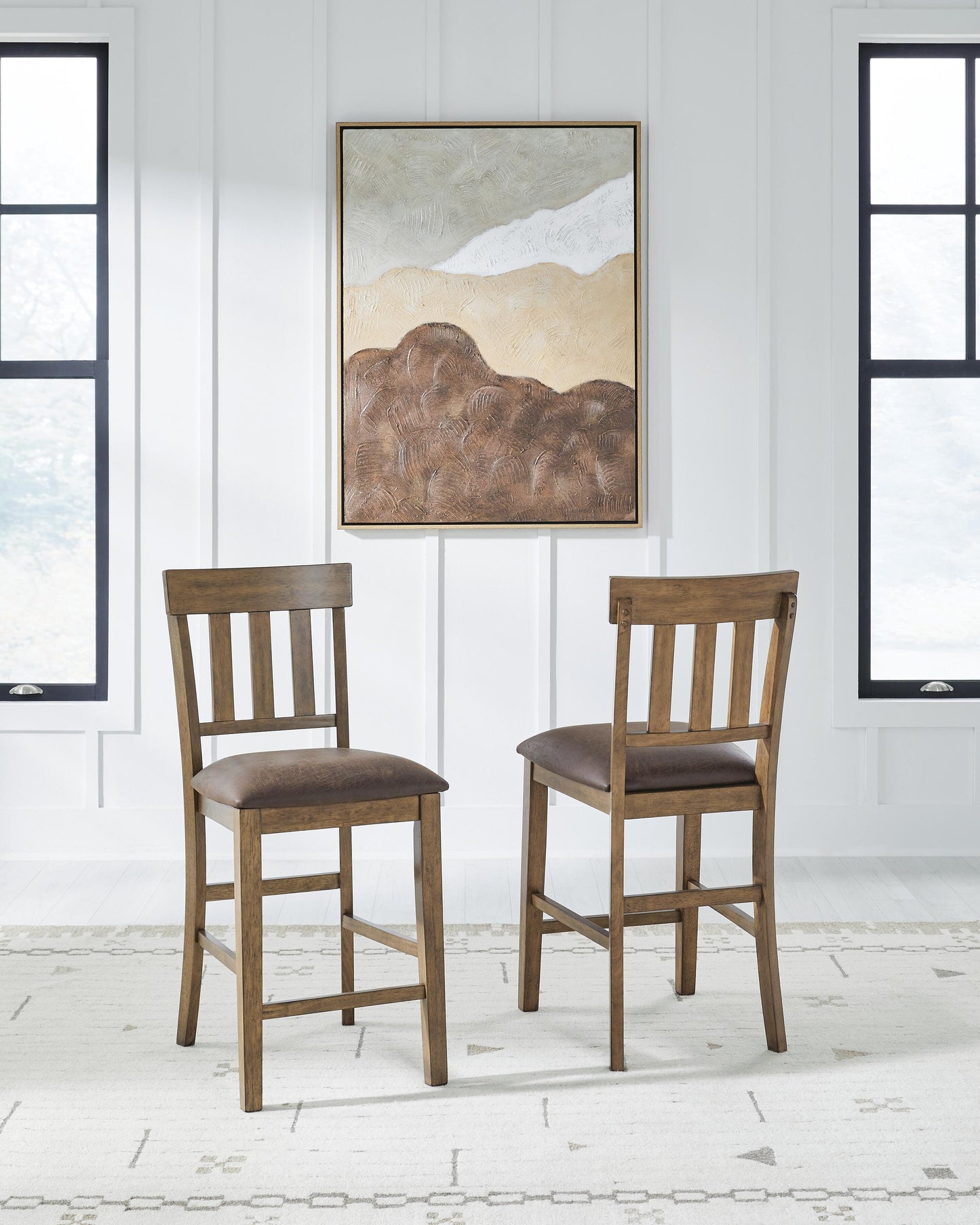 Urbinforte Counter Height Extension Dining Table and 6 Barstools Signature Design by Ashley® Dining Room