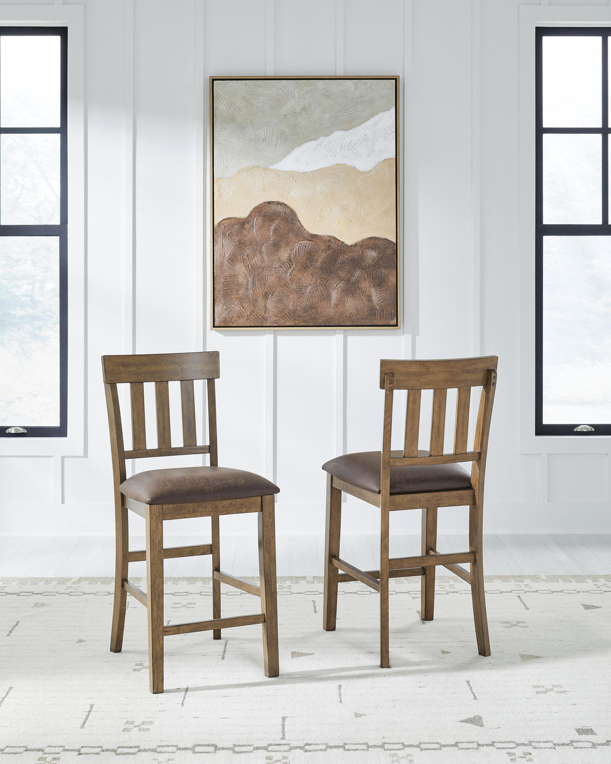 Urbinforte Counter Extension Table, 4 Barstools and Bench Signature Design by Ashley® Dining Room