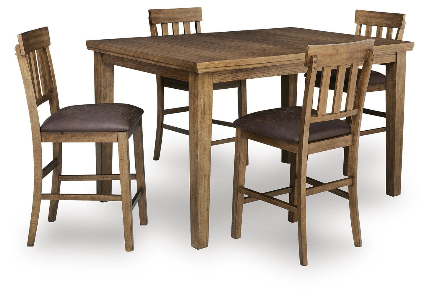 Urbinforte Counter Height Extension Dining Table and 4 Barstools Signature Design by Ashley® Dining Room