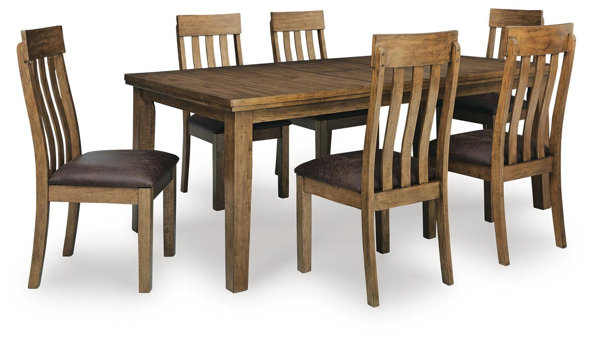 Urbinforte Extension Dining Table and 6 Chairs — 7-Piece Set Signature Design by Ashley® Dining Room