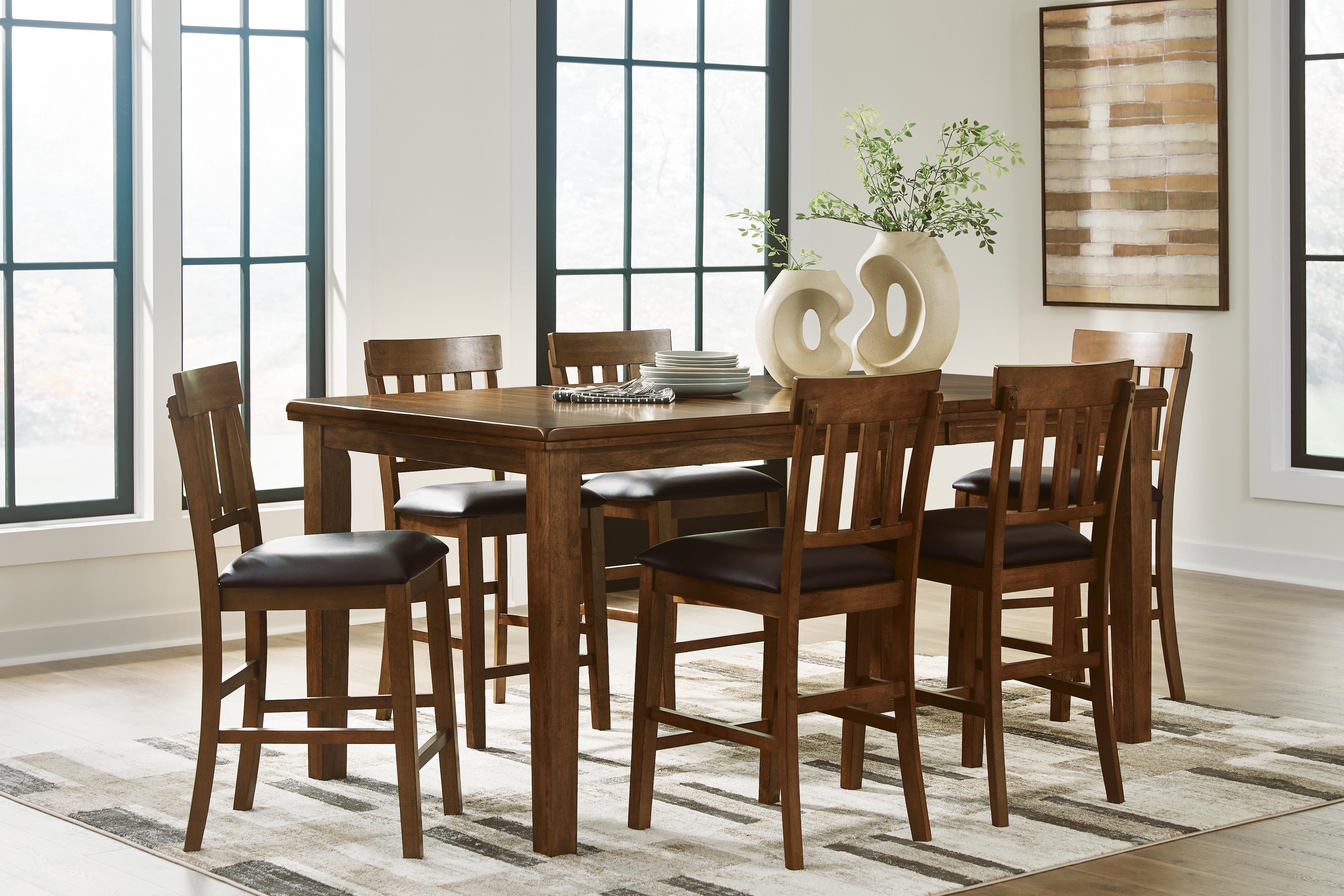 Ralene Counter Hight Dining Table and 6 Barstools