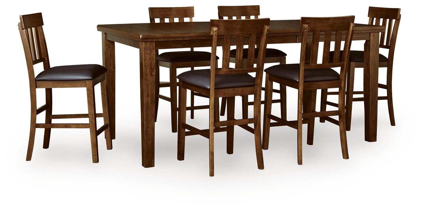 Ralene Counter Hight Dining Table and 6 Barstools