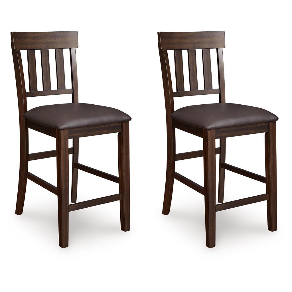 Haddigan Counter Barstools Set of 2 (124) — Dark Brown Signature Design by Ashley® Uncategorized