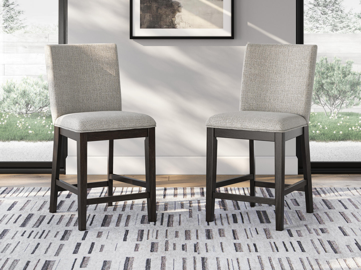 Neymorton Counter Height Dining Table and 4 Barstools