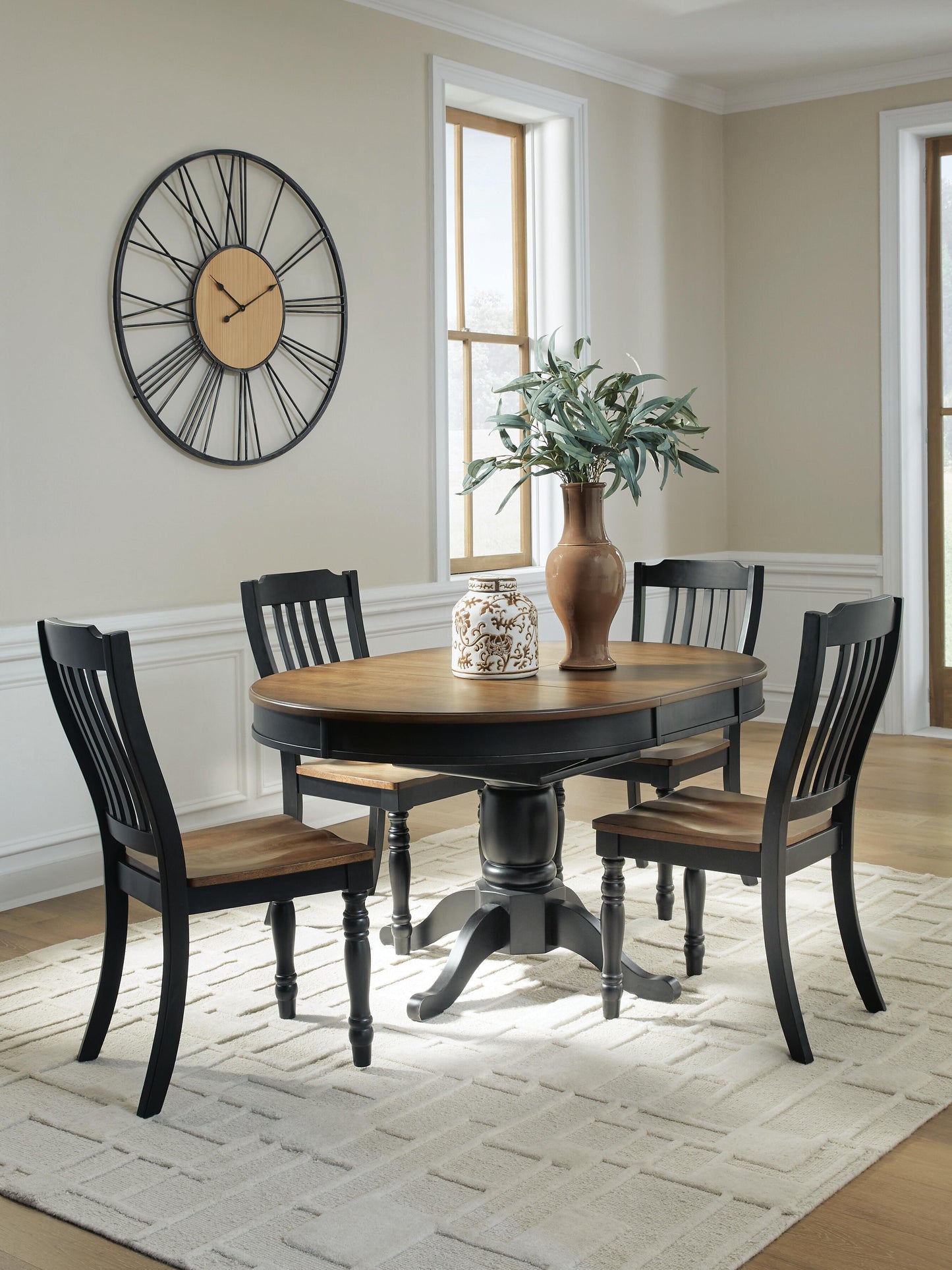 Clorazi Extension Dining Table and 4 Chairs Signature Design by Ashley® Dining Room