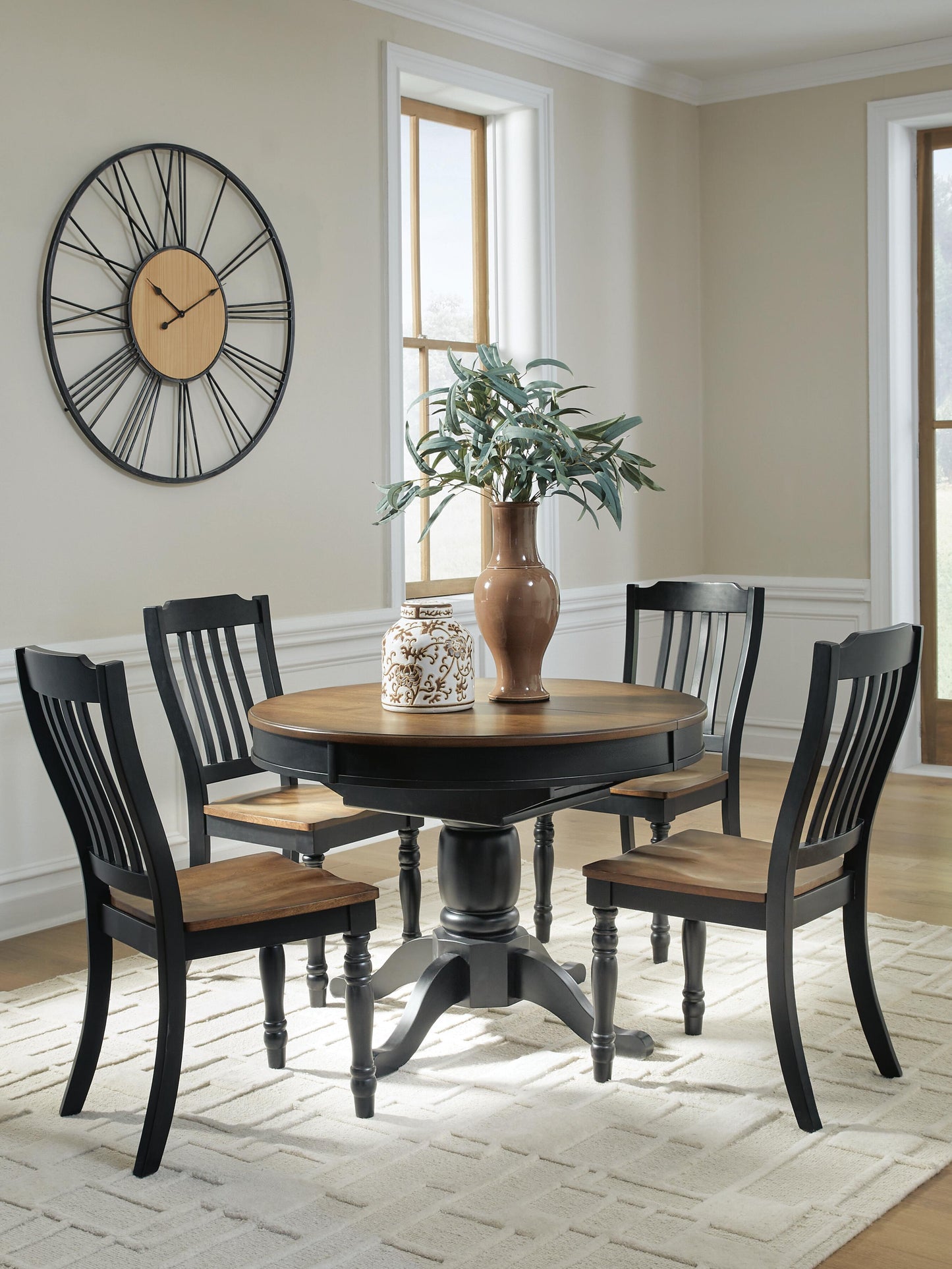 Clorazi Extension Dining Table and 4 Chairs Signature Design by Ashley® Dining Room