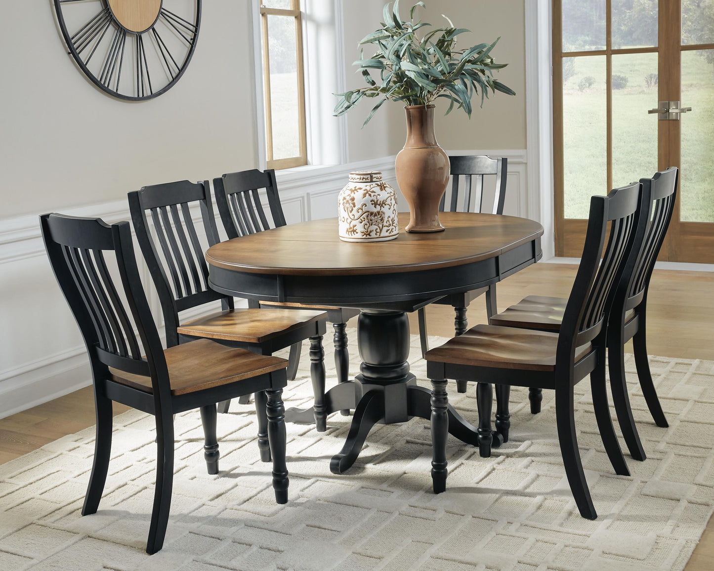 Clorazi Extension Dining Table and 6 Chairs Signature Design by Ashley® Dining Room