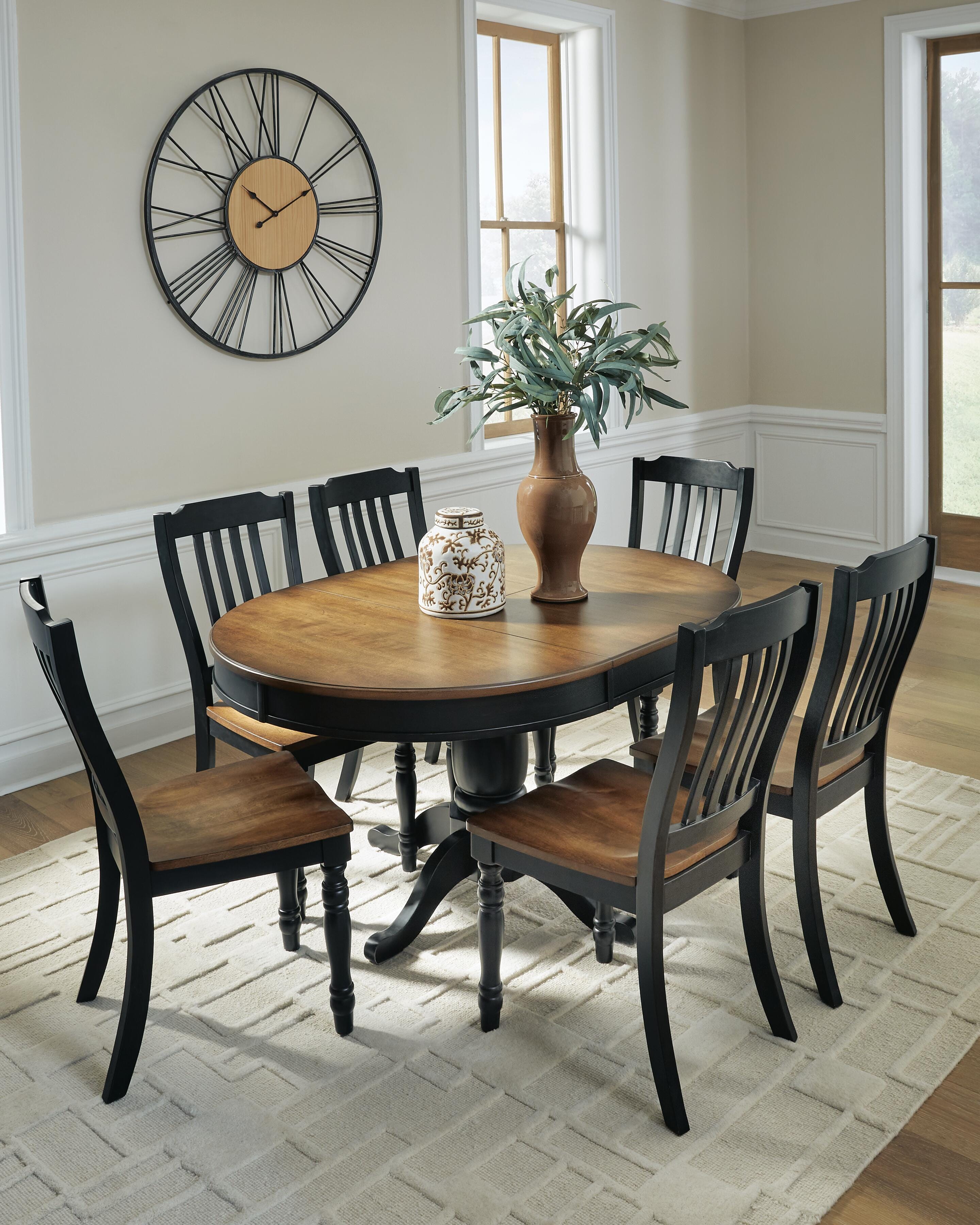 Clorazi Extension Dining Table and 6 Chairs Signature Design by Ashley® Dining Room