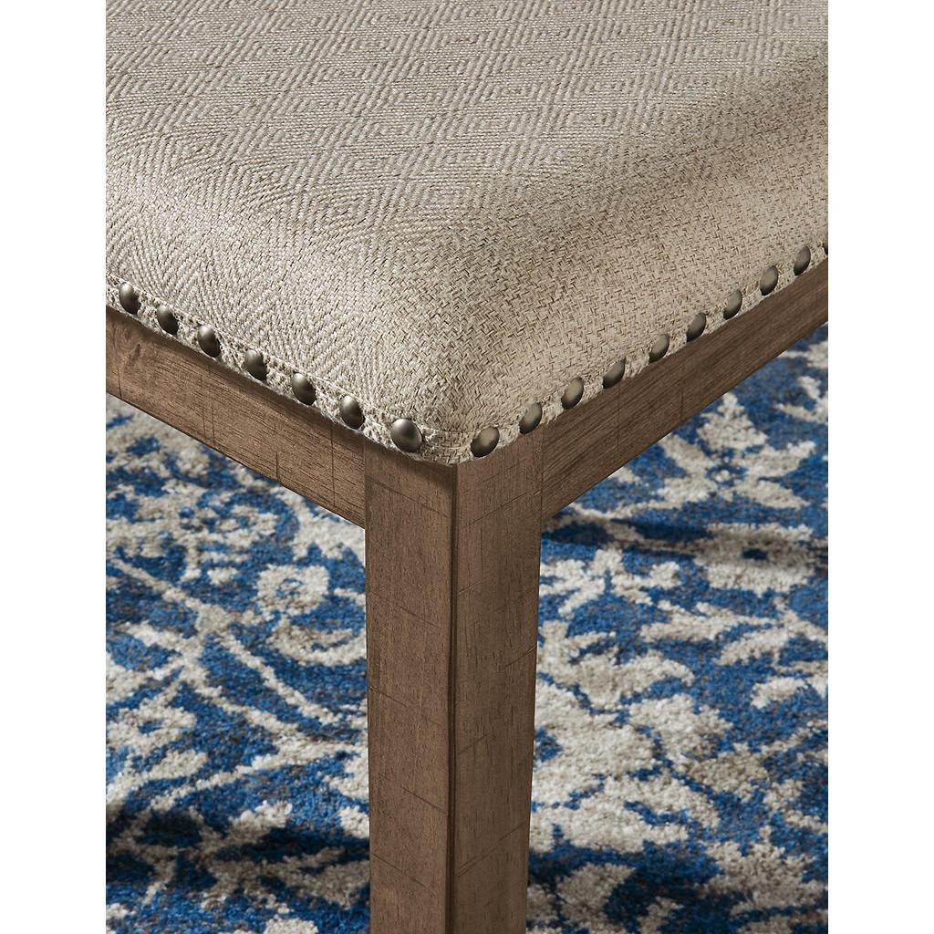 Moriville Dining Chair Set of 2 — Beige Nailhead Pair Signature Design by Ashley® Uncategorized