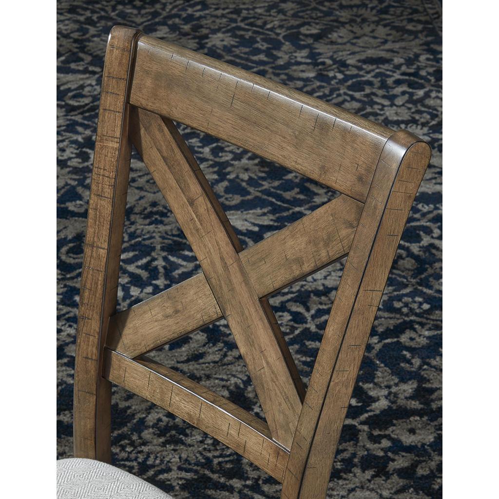 Moriville Dining Chair Set of 2 — Beige Nailhead Pair Signature Design by Ashley® Uncategorized