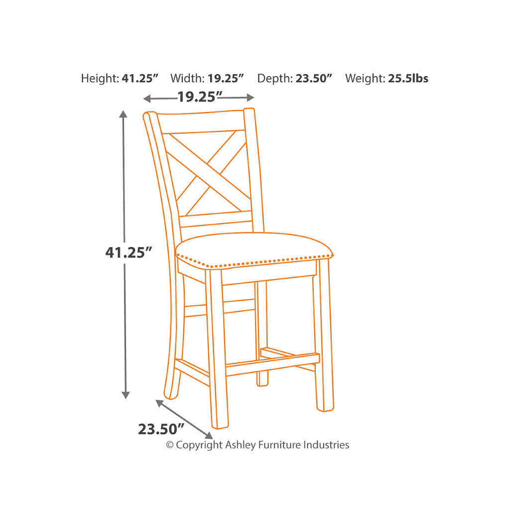 Moriville Counter Table and 6 Barstools — Set Signature Design by Ashley® Uncategorized