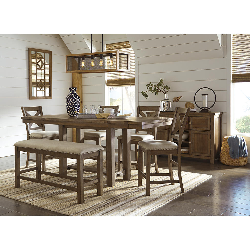 Moriville Counter Height Dining Bench Signature Design by Ashley® Bar Stools