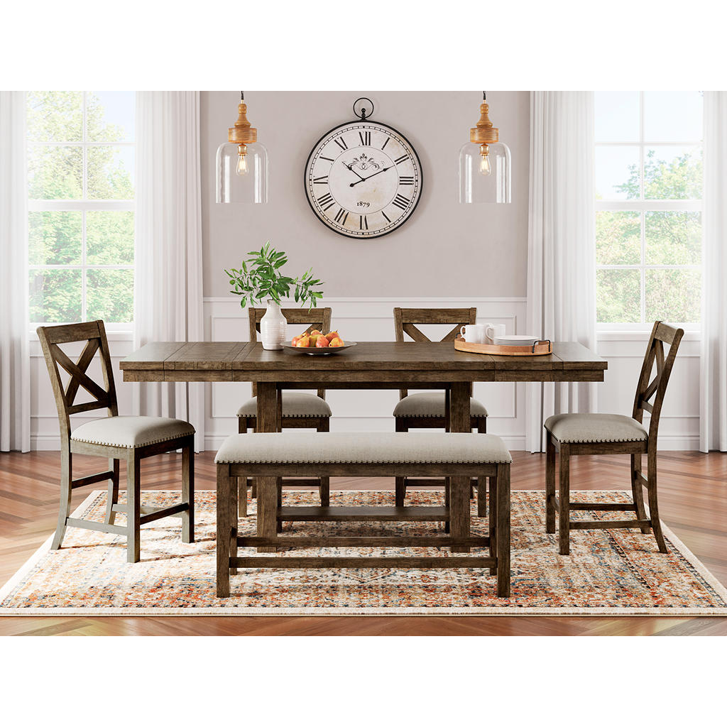 Moriville Counter Height Dining Table with 4 Barstools and Bench Signature Design by Ashley® Uncategorized