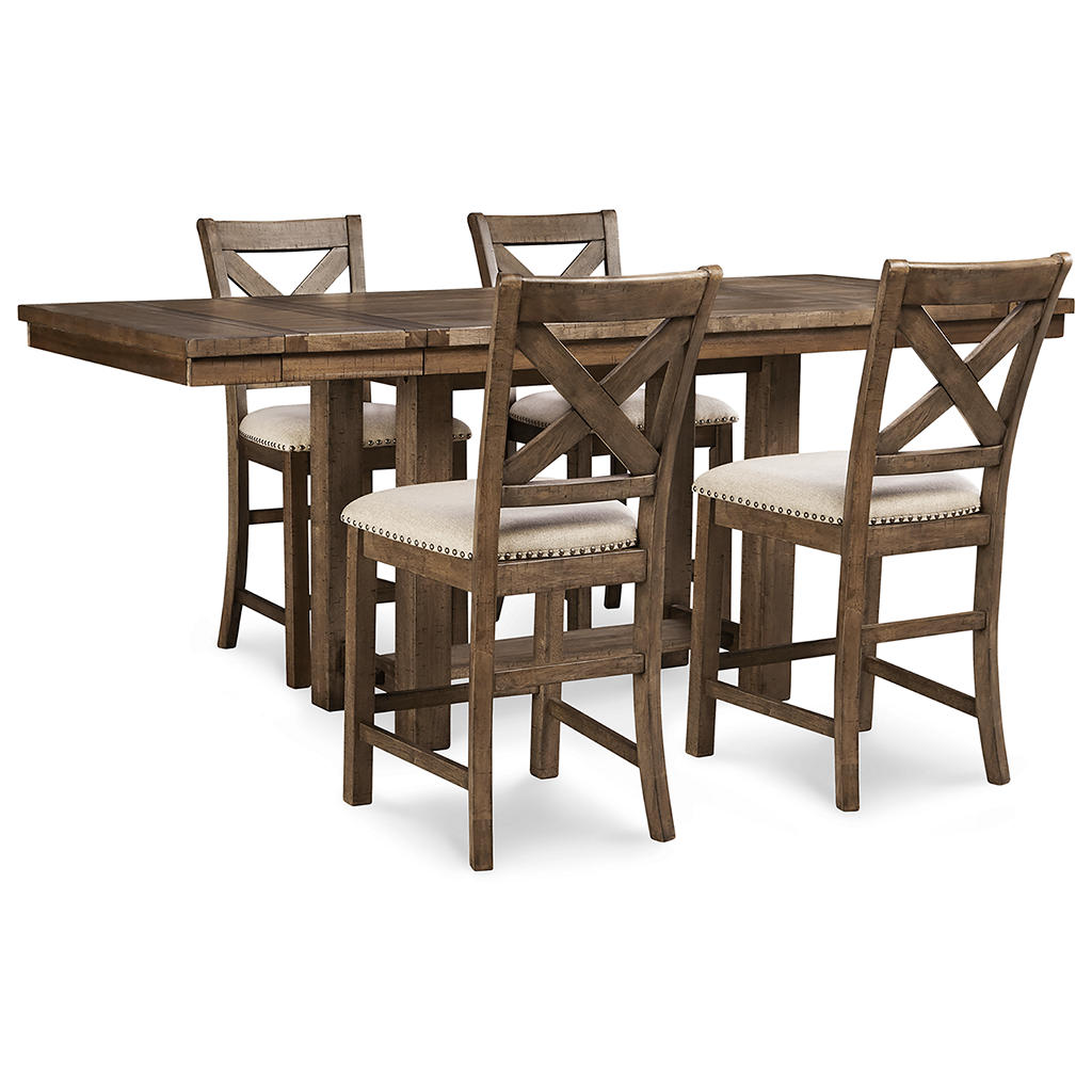 Moriville Counter Height Dining Table and 4 Barstools Signature Design by Ashley® Uncategorized
